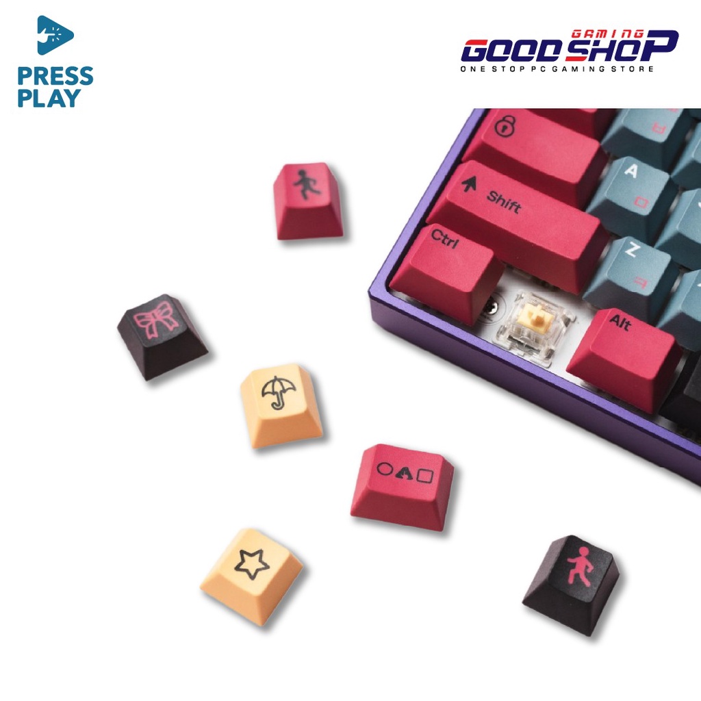 Jual Press Play HANGEUL GAME Korean Root PBT Dye Sub Keycaps Keycap Set ...