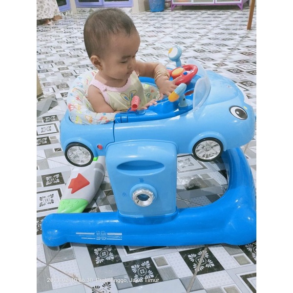 Jual preloved Mothercare baby walker 3 in 1 cars blue Shopee Indonesia