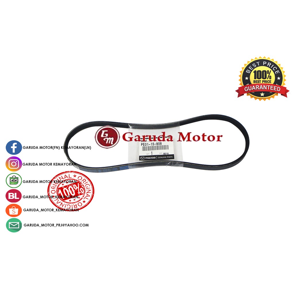 Jual PE0115908 FAN BELT V WATER PUMP MAZDA BIANTE,CX-3,CX-5 (2.0CC ...