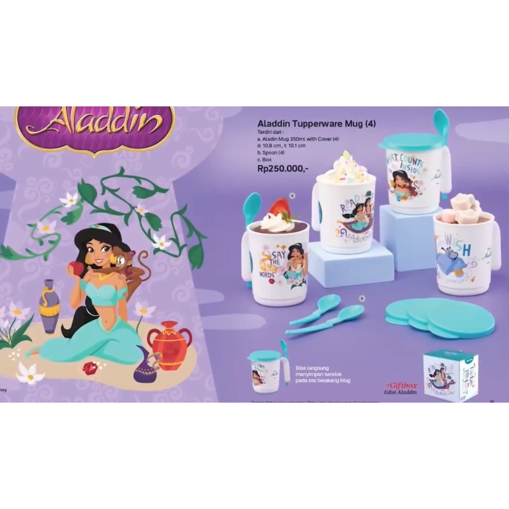 Jual Tupperware Aladdin Mug Set 4pcs | Shopee Indonesia