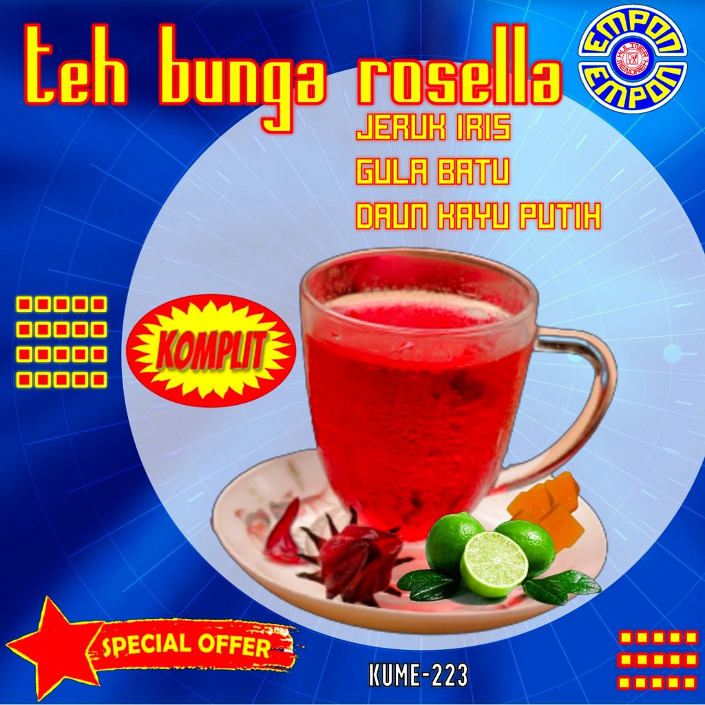 Jual Minuman Sehat Wedang Teh Seduh Bunga Rosella Jeruk Semriwing Rempah Herbal Rosela Merah 0278