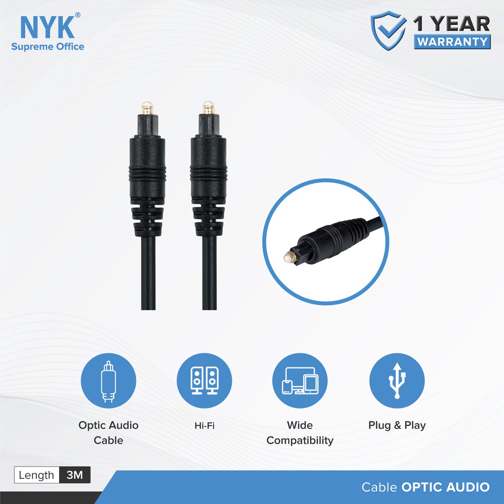 NYK Kabel Optic Audio TV Fiber Optik 3 Meter COD (2)