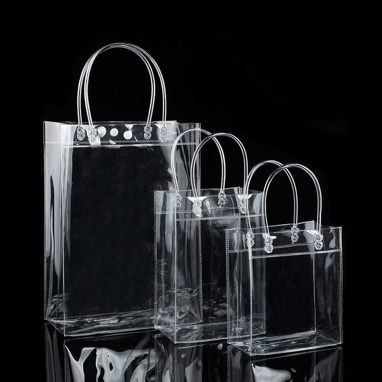 Jual Tas Mika Tas PVC Transparan Bening Plastic Bag Goodie Bag Souvenir