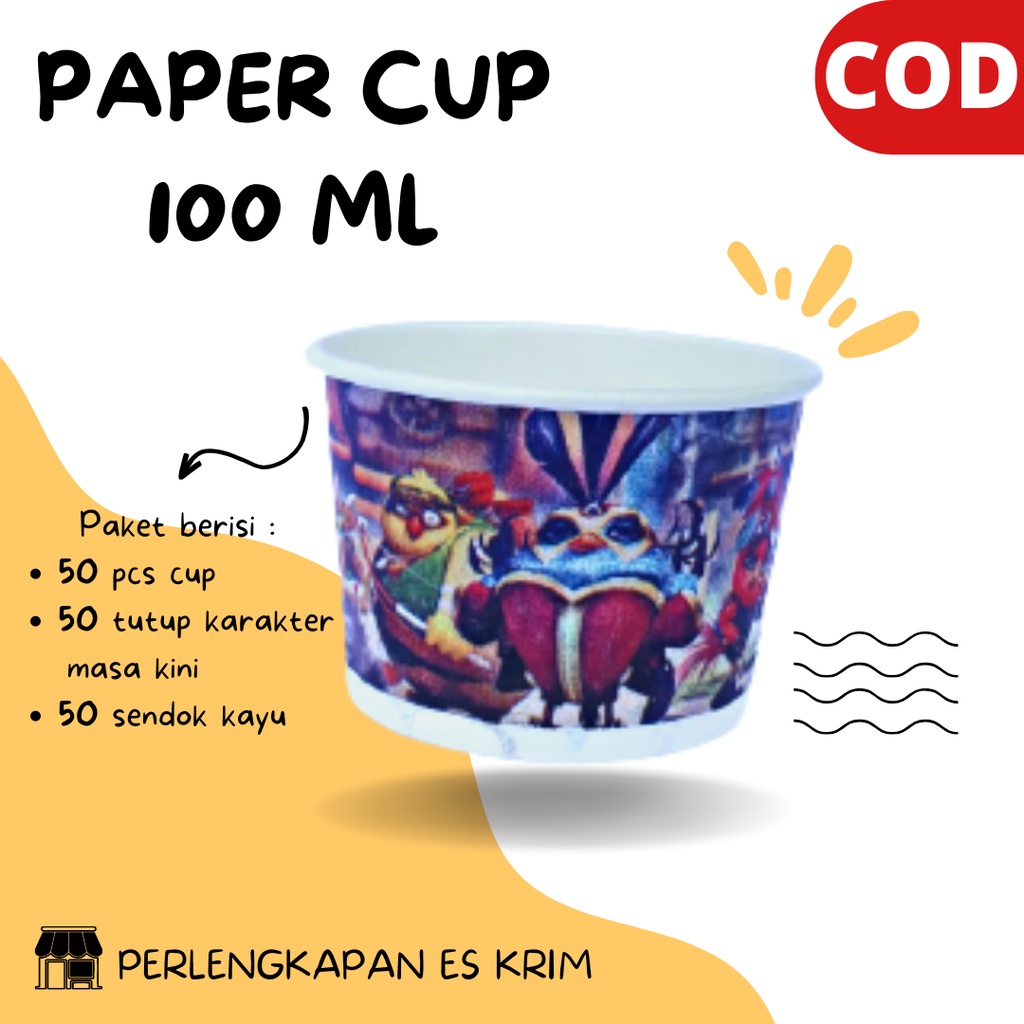 Jual Cup Ice Cream Ukuran 100 Ml Cup Ice Cream Paper Bisnis Es Krim Cup Paper 100 Ml 0376