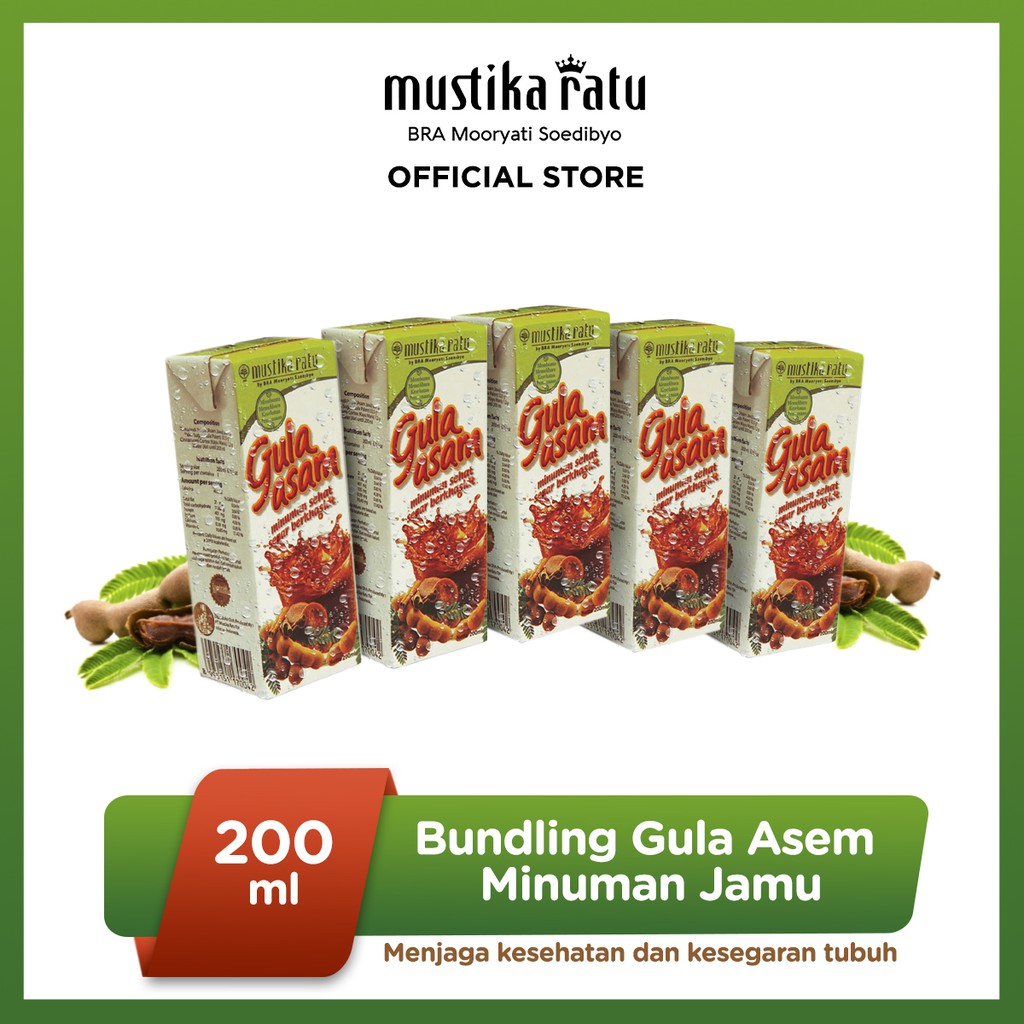 Jual Mustika Ratu Bundling 5 Pcs Minuman Gula Asem 200ml Shopee Indonesia