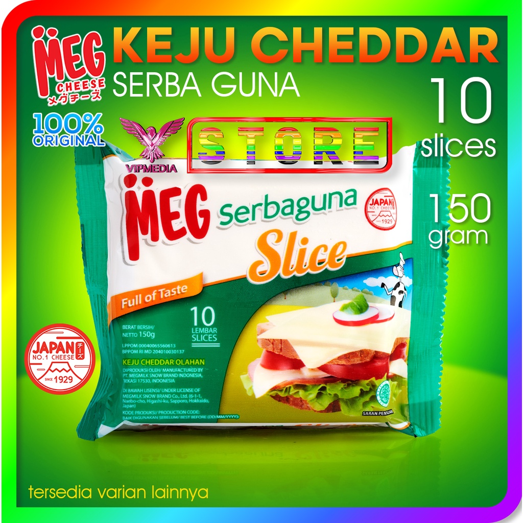 Jual Meg Cheese Keju Cheddar Serba Guna Hijau Slices Shopee Indonesia