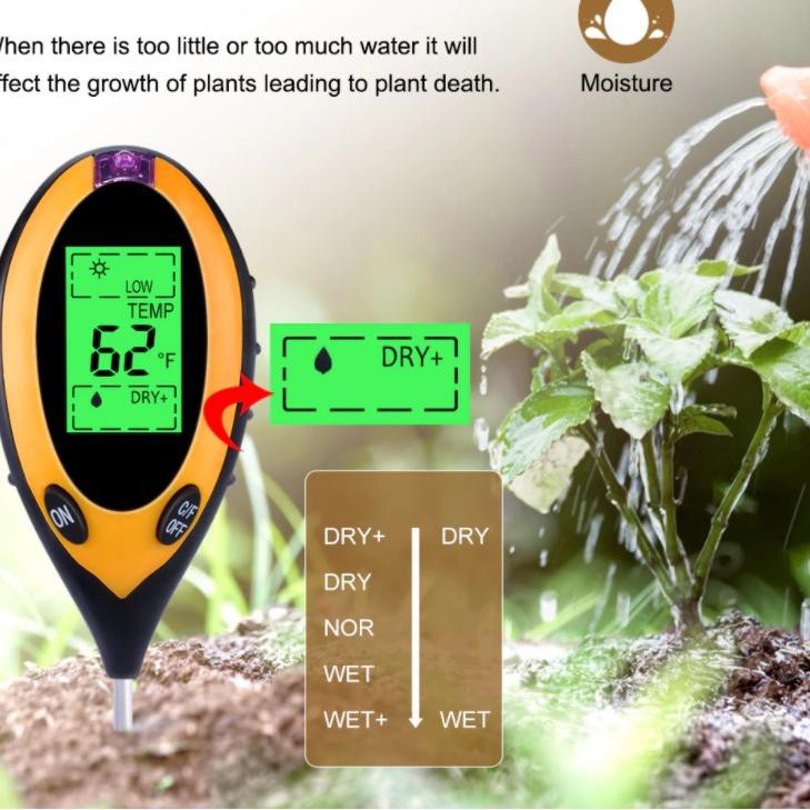 Jual Stok Banyak Z60DH PH Meter Tanah Digital Backlight Soil Survey 4