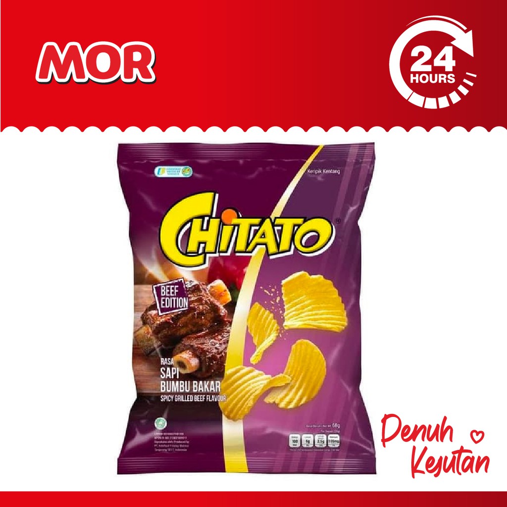 Jual CHITATO Rasa Sapi Bumbu Bakar Spicy Grilled Beef Flavour 68 gr ...