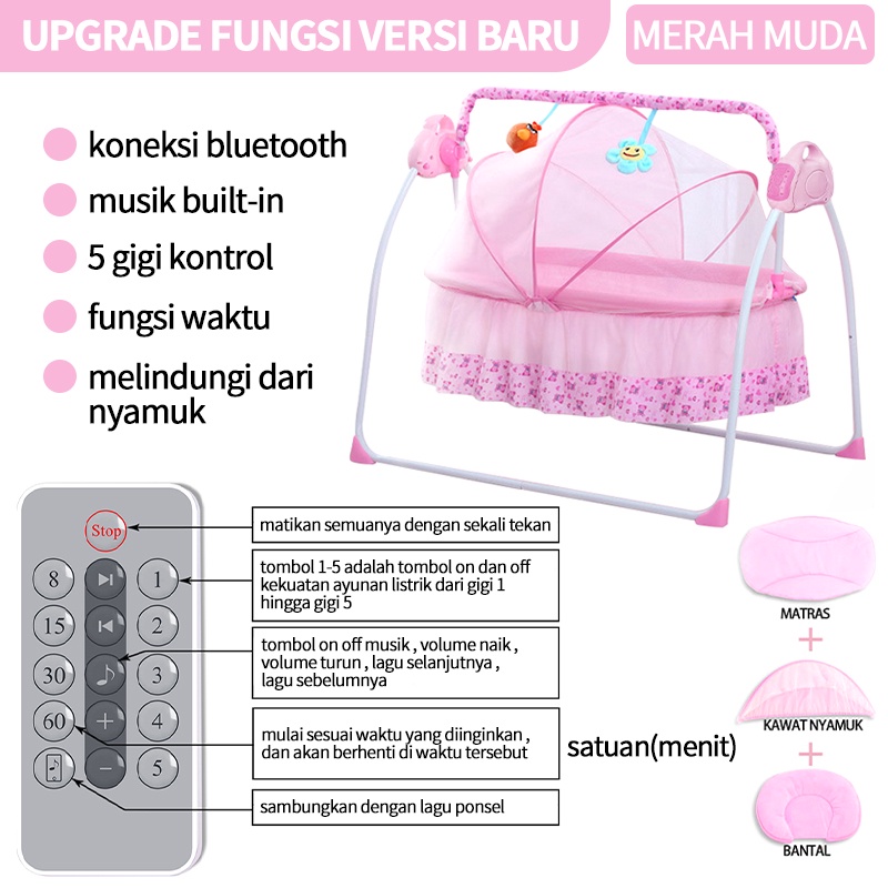 Jual Ayunan Bayi Elektrik Otomatis Kendali Jarak Jauh Start Deluxe ...