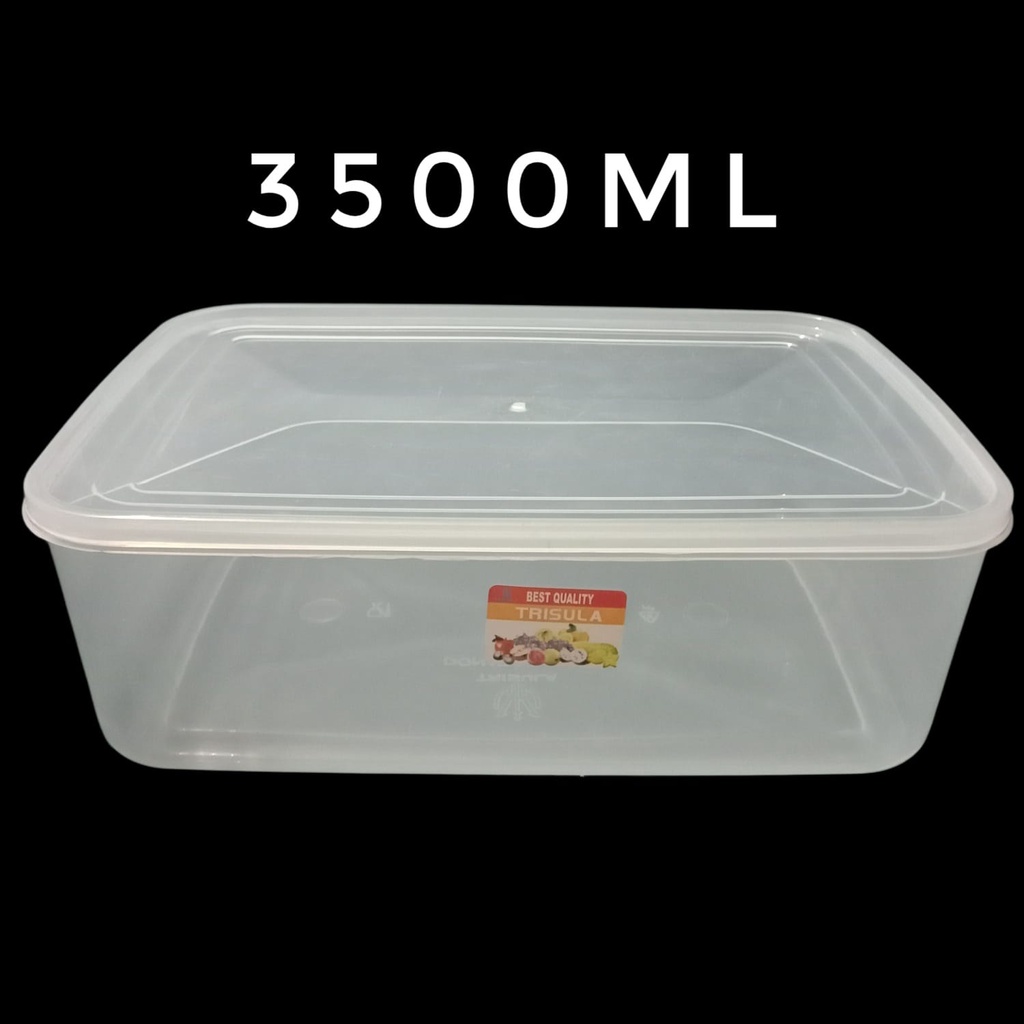 Jual Toples Food Box 3500ml Plastik Kotak Makan 35l Tempat Donat Toples Container Shopee 0718