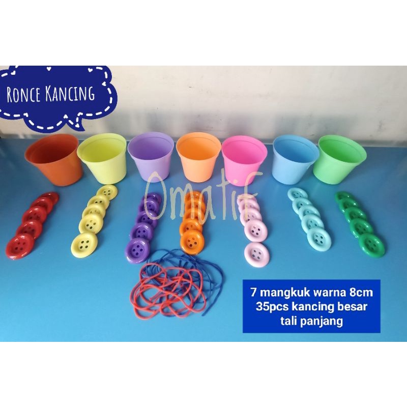 Jual Paket Sorting Pintar Meronce Kancing Bombik Geometri Manik Edukasi ...