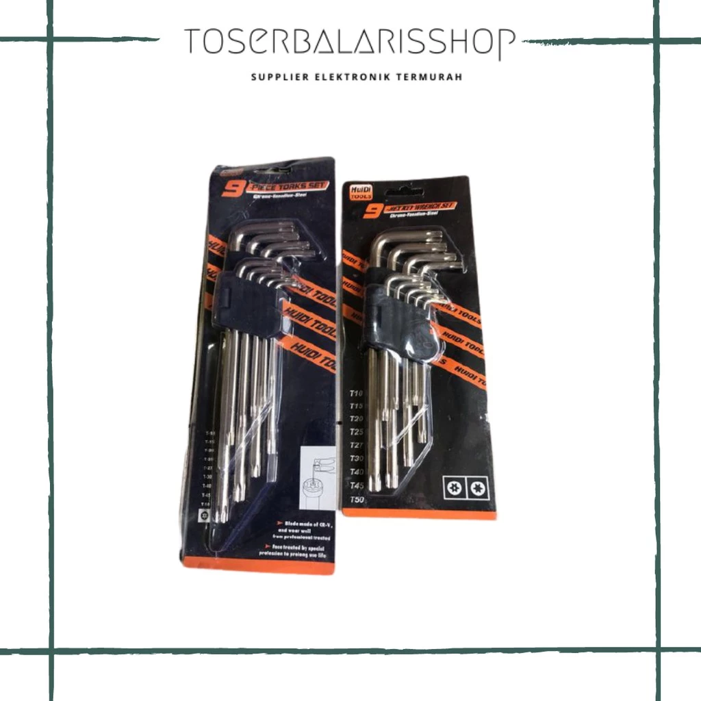 KUNCI L BINTANG PENDEK 9PCS 9 PCS | AutoStock