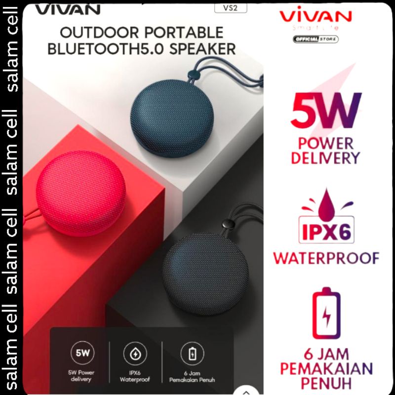 Jual Speaker Bluetooth VIVAN VS2 Portable Mini Wireless Outdoor ...