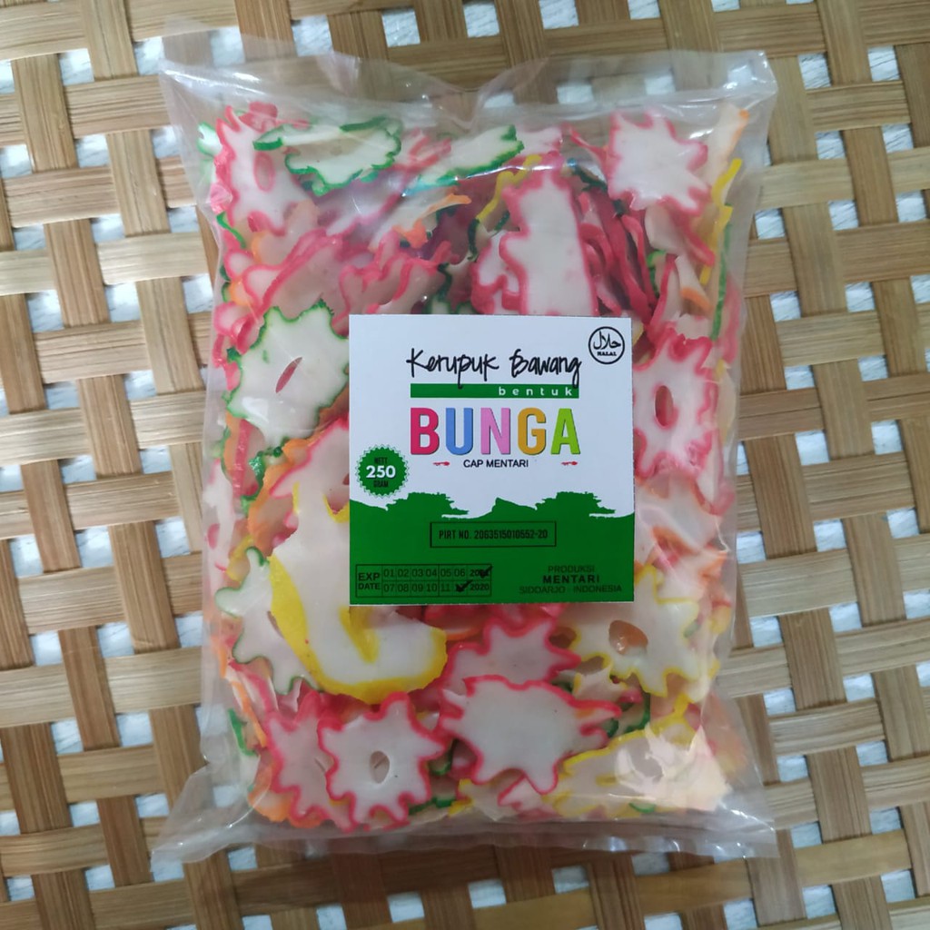 Jual Kerupuk Bentuk Bunga Bintang Krupuk Bawang Tersanjung Mentah Warna