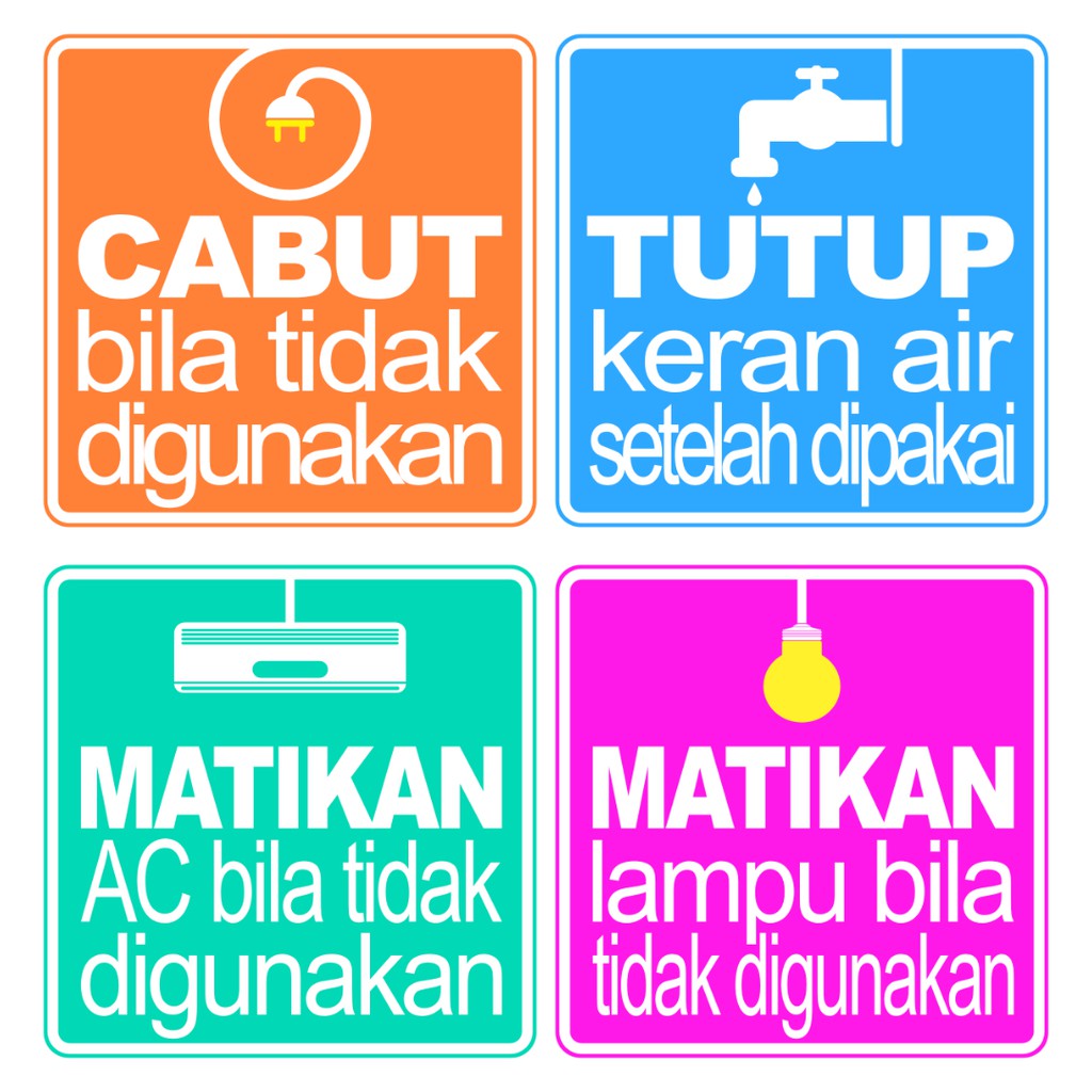 Jual Stiker Cabut Listrik, Stiker Tutup Keran, Sticker Matikan Ac 