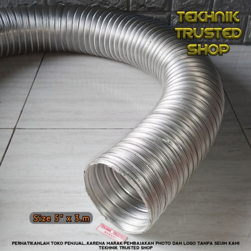 Jual Flexible Duct Hose Semi Rigid X M Selang Aluminium Udara Panas Shopee Indonesia