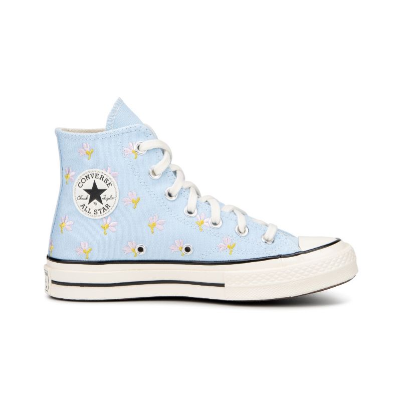 Jual Sepatu Wanita Converse Chuck 70s Hi High Embroidered Garden Party Blue BNIB Original