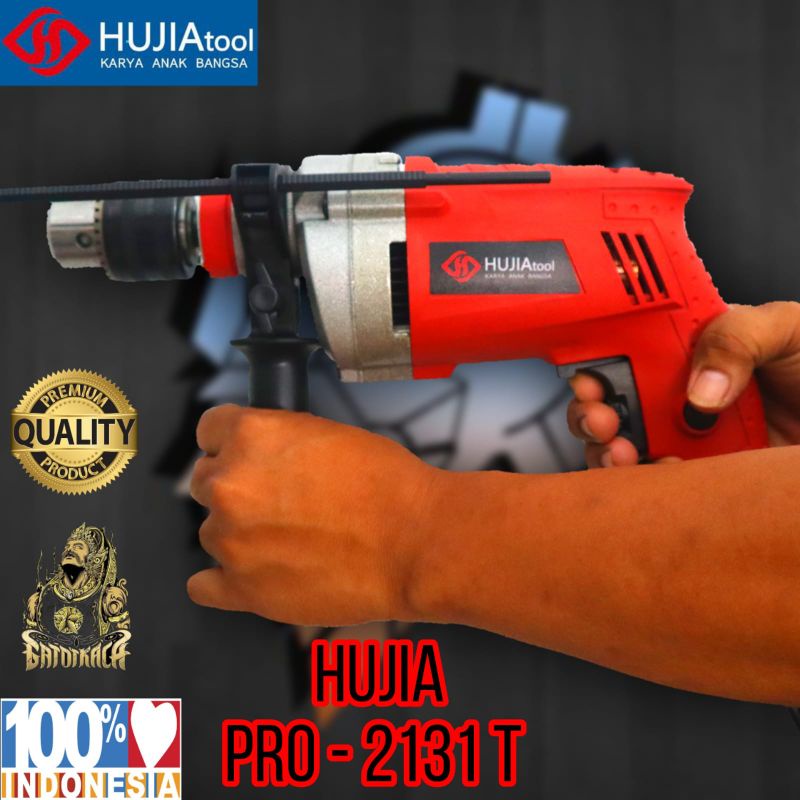 Jual Mesin Bor Mm Kuat Impact Drill Hujia Pro T Besi Kayu Tembok Beton Sekrup Obeng Baut