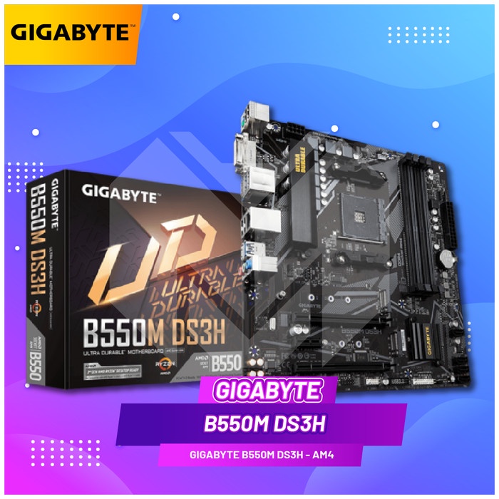 Jual GIGABYTE B550M DS3H (AMD AM4, B550, DDR4) Motherboard Shopee Indonesia