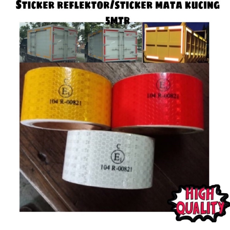 Jual Lakban mata kucing 4.5 meter Lakban reflektor sticker mobil 2