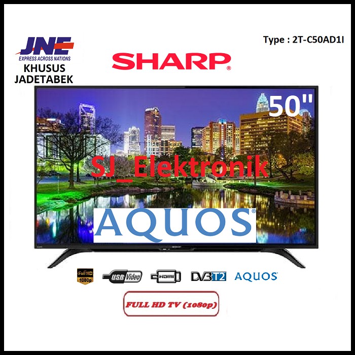 Jual LED TV Sharp 50 Inch 2TC50AD1I 50AD1 FullHD DVBT2 HDMI