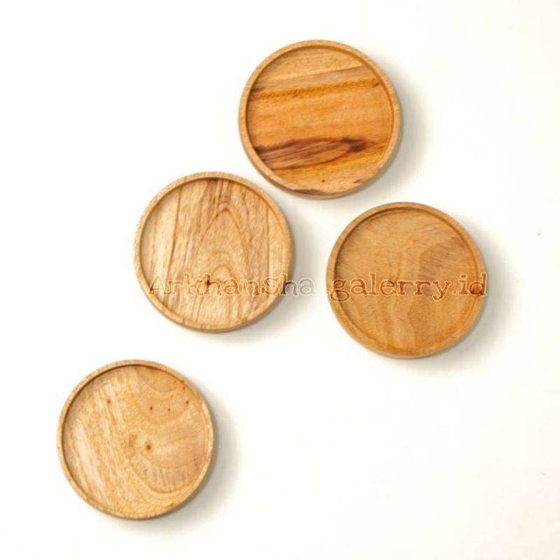 Jual Coaster kayu,tatakan gelas,tatakan gelas kayu uk 9 cm,alas gelas ...