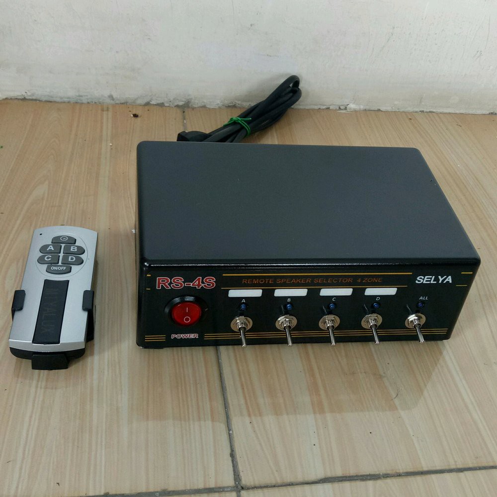 Jual Remote Speaker Selector 4 Zone plus saklar RS4S Selektor 4 lop3