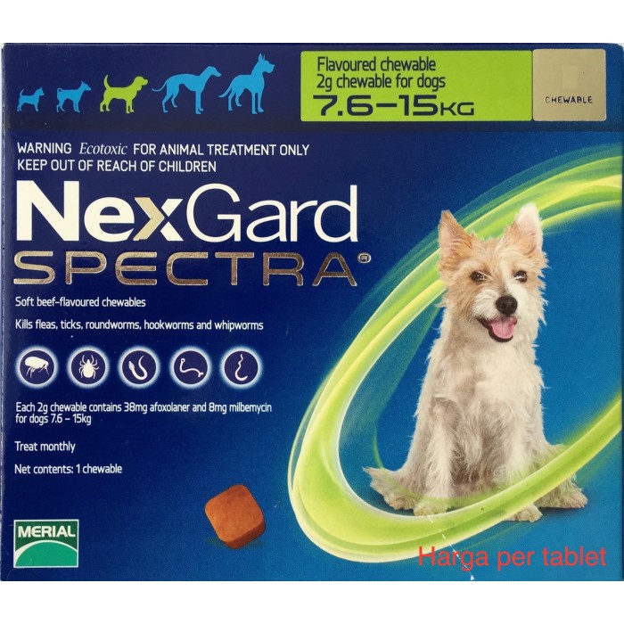 Jual Drb Nexgard Spectra Obat Kutu Dan Demomex Untuk Anjing Semua Ukuran M Kg