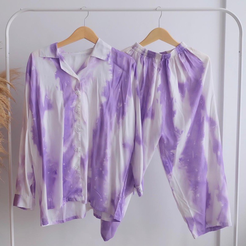 Jual Lilac Tie Dye /oversize (Lengan Panjang) | Shopee Indonesia