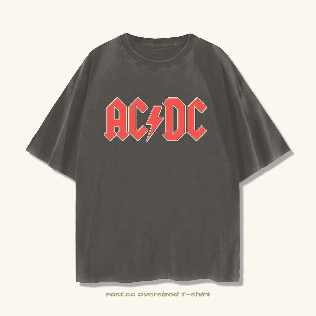 Jual T shirt ACDC Logo Oversized - Kaos Band Vintage AC/DC | Shopee ...