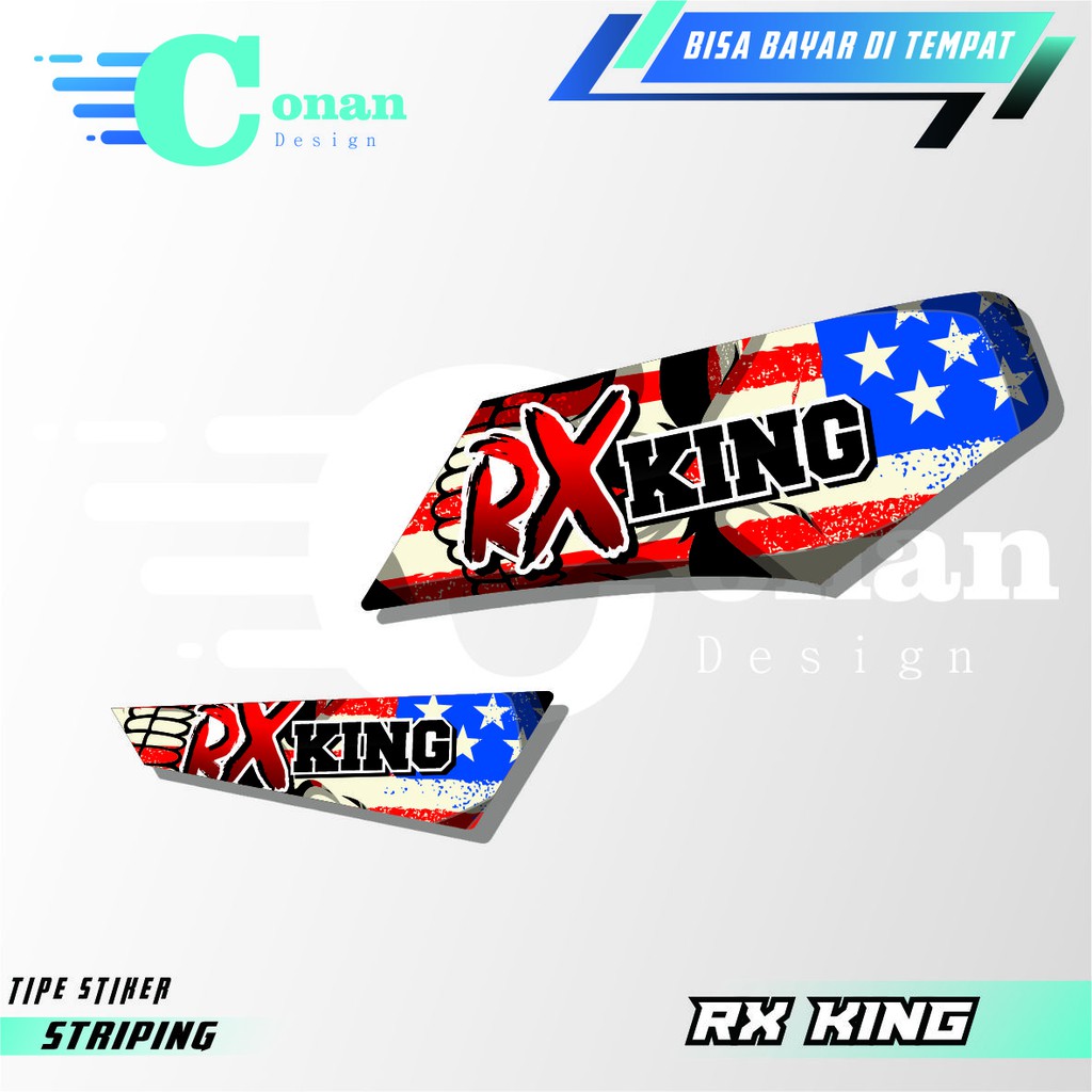 Jual Scotlite Sticker Striping Variasi Yamaha RX King Bendera Amerika ...