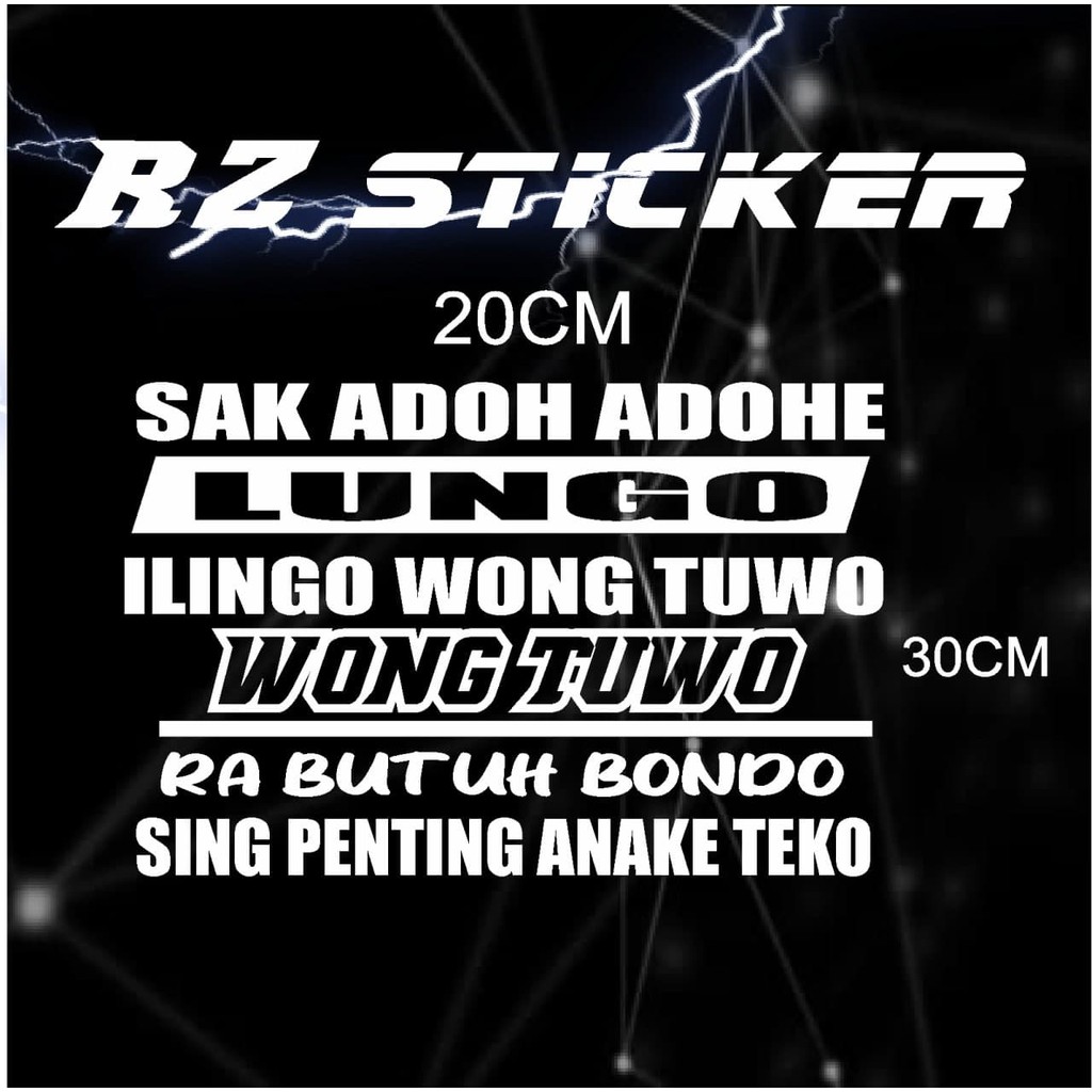 Jual Stiker Kata kata sak adoh adohe /CUSTOM CUTTING KATA BODY MOBIL ...