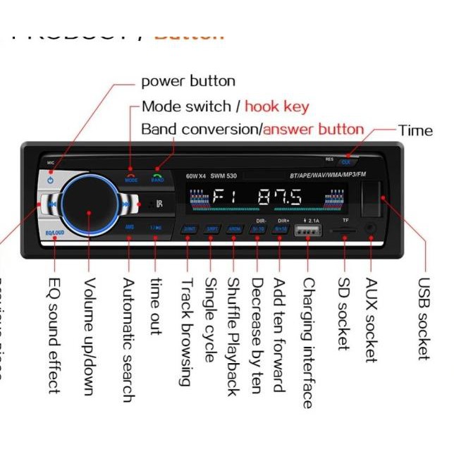 Jual Single Din JSD530 Car Audio Tape Mobil Multifungsi Bluetooth USB