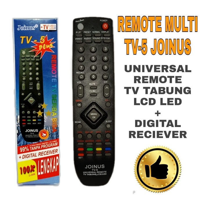 Jual Remote Multi Universal Tv Joinus Segala Merek Tv Tabung Lcd Led