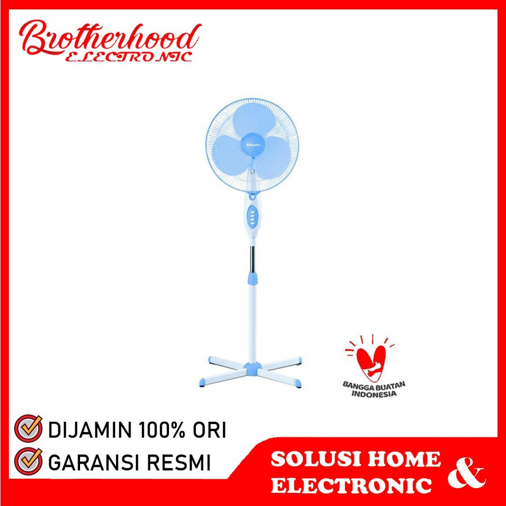 Jual (BISA COD) KIPAS ANGIN BERDIRI - STAND FAN MIYAKO KAS-1618 B PL ...