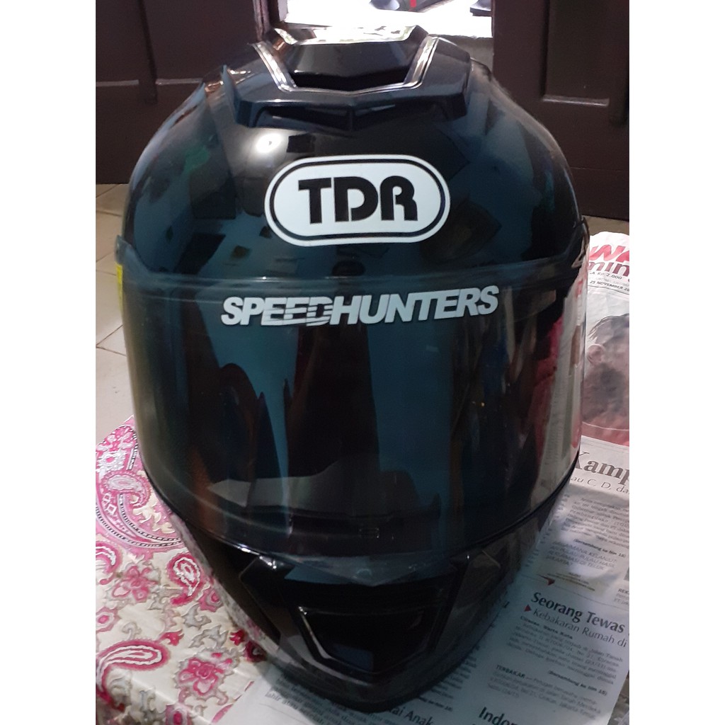 Jual Helm TDR Prime Black Full Face Murah Shopee Indonesia