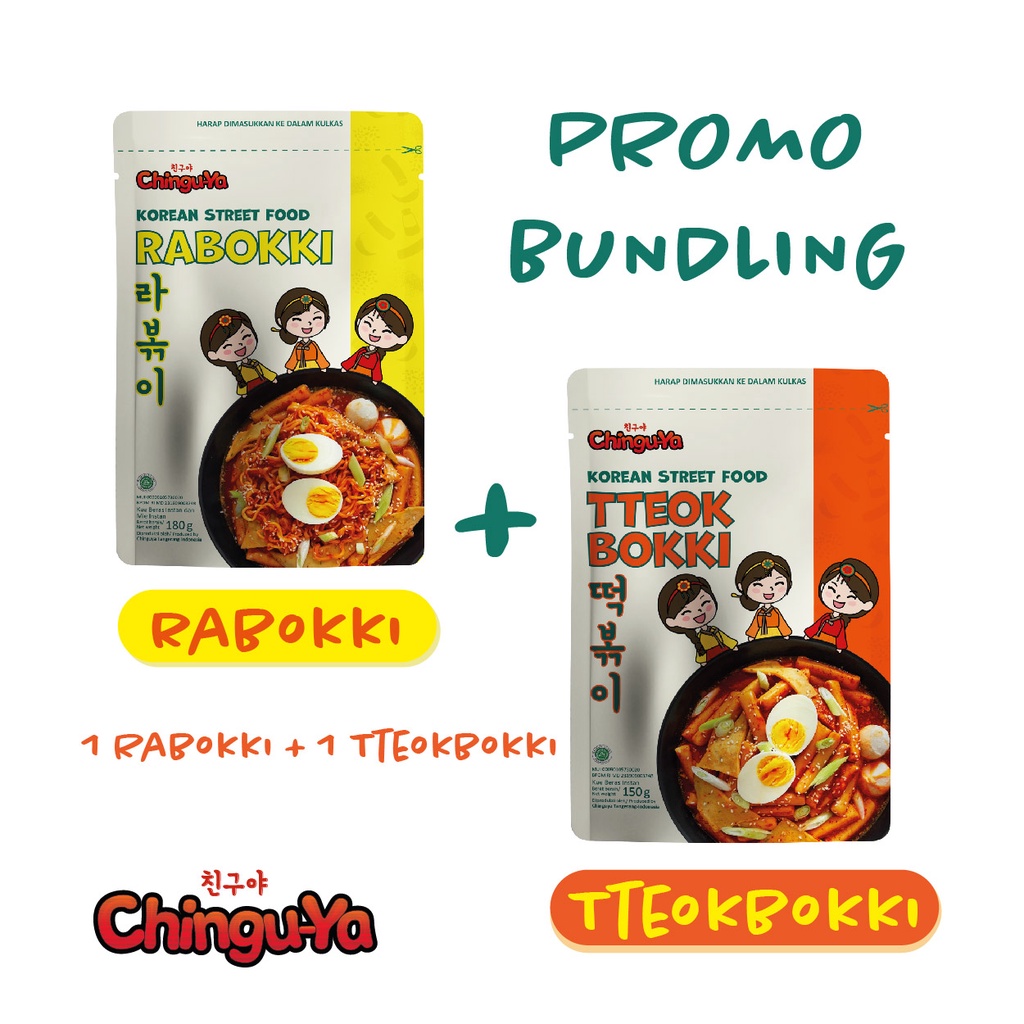 Jual Chinguya Paket Bundle Topokki + Rabokki Makanan Instan Korea