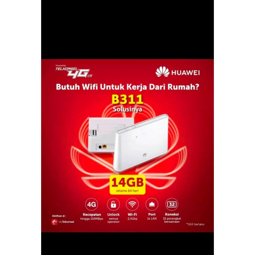 Jual Wifi Router Modem Wifi 4G Huawei B311 UNLOCK All Oprator / HUAWEI ...