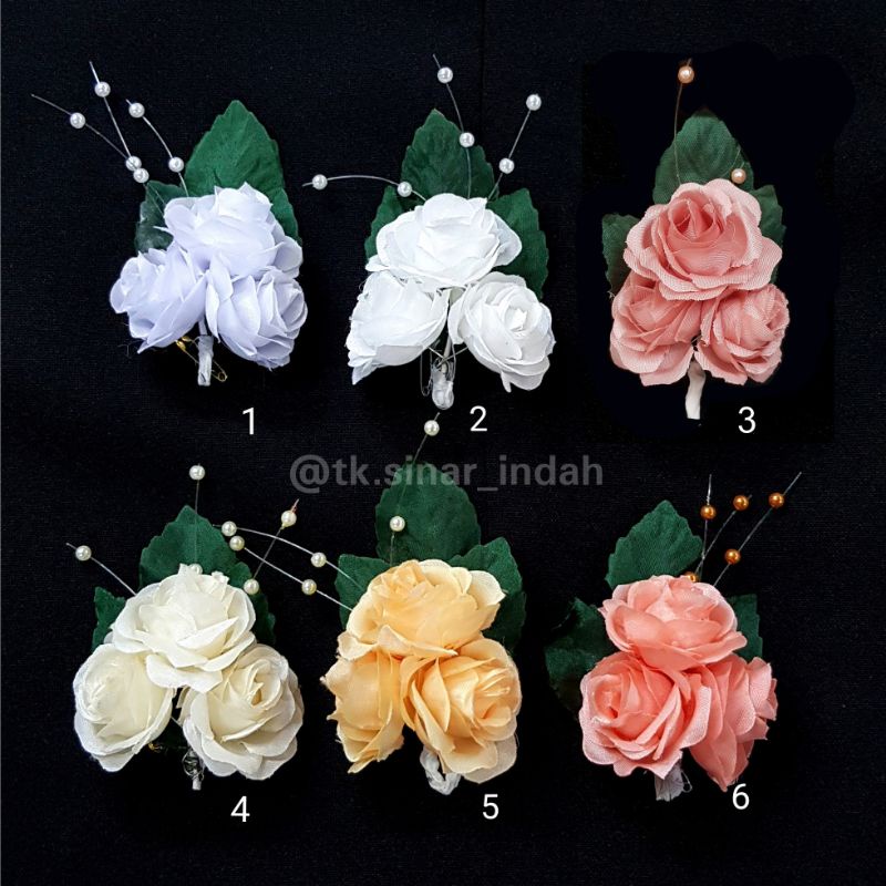 Jual Korsase Rose 3 Bunga Dada Panitia Warna Shopee Indonesia 0373