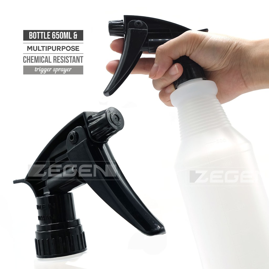 Jual BOTOL 650ML & KEPALA SPRAYER / SEMPROTAN MULTIPURPOSE TAHAN KIMIA ...