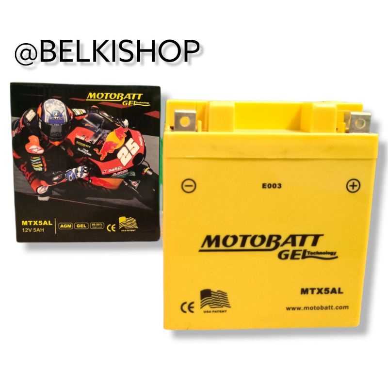 Jual Aki Motor Yamaha Mio Smile -Mio Sporty Motobatt MTX5AL Aki Gel-Aki