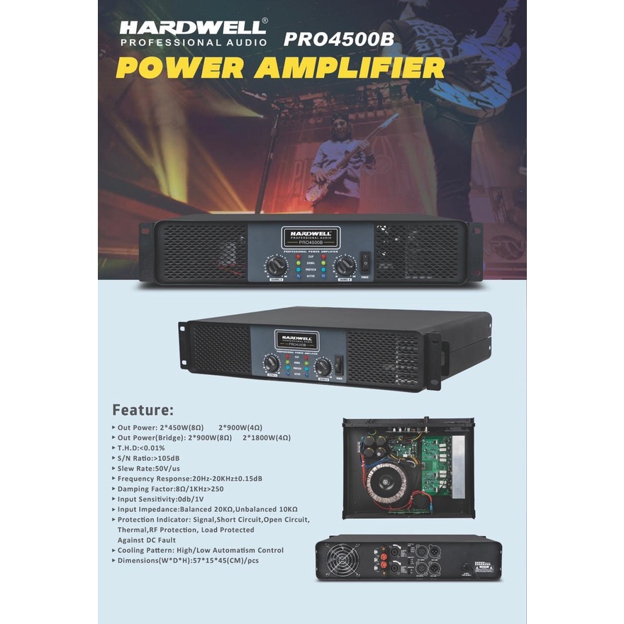Jual Hardwell Power Amplifier New PRO 4500B / 4500W / 4500 B / 4500 W