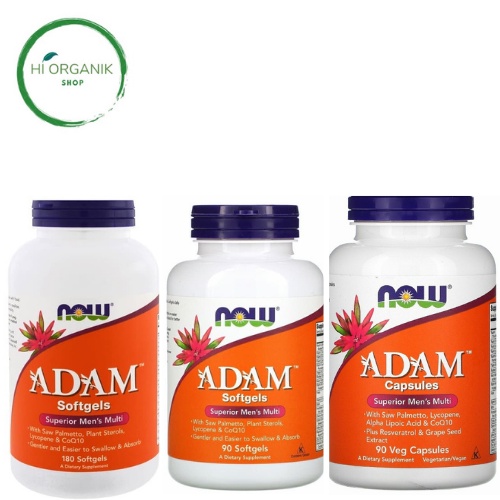 Jual Now Foods ADAM Superior Men's Multi 90 Softgels ; ADAM Superior ...