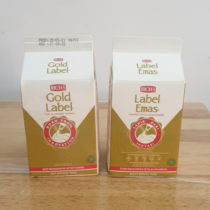 Jual Krim Whipping Cream Rich Gold Label Richs 500 Gr Gojek Grab