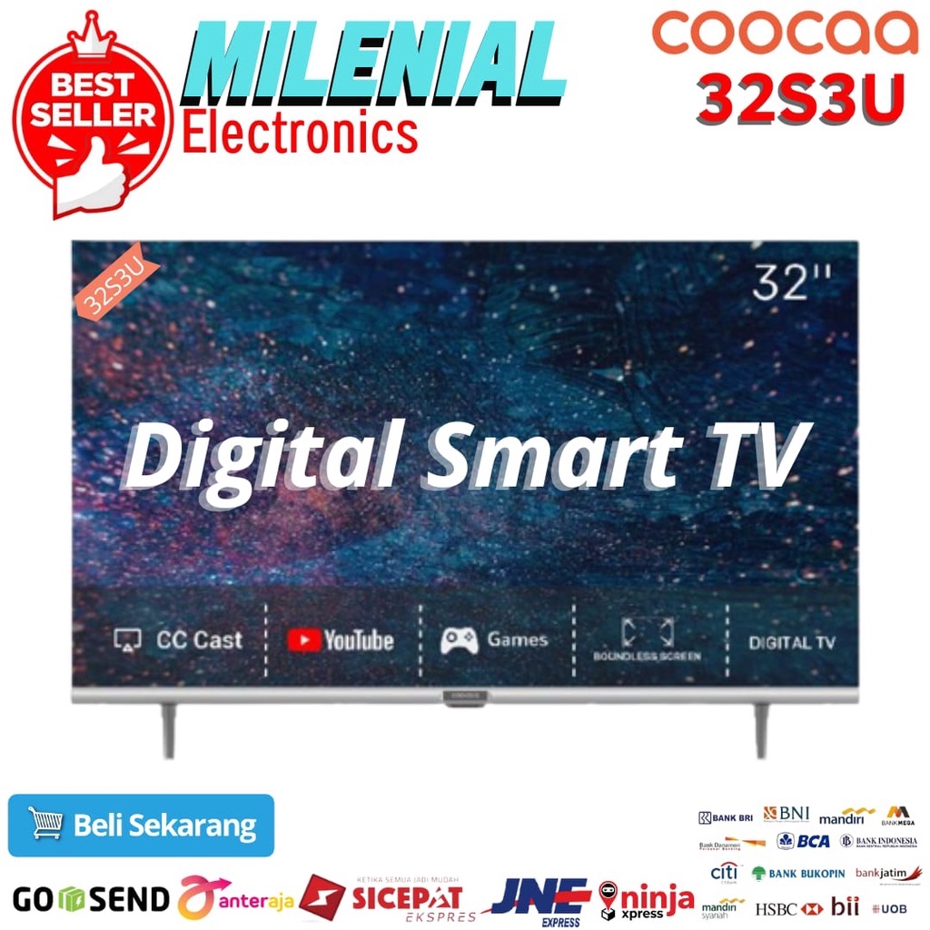 Jual Coocaa Led Tv 32s3u 32 Inch Smart Digital Youtube Garansi Resmi