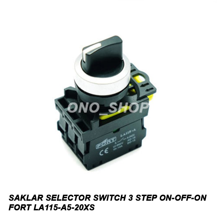 Jual Saklar Selector Switch 3 Step On-Off-On FORT - LA115-A5-20XS ...