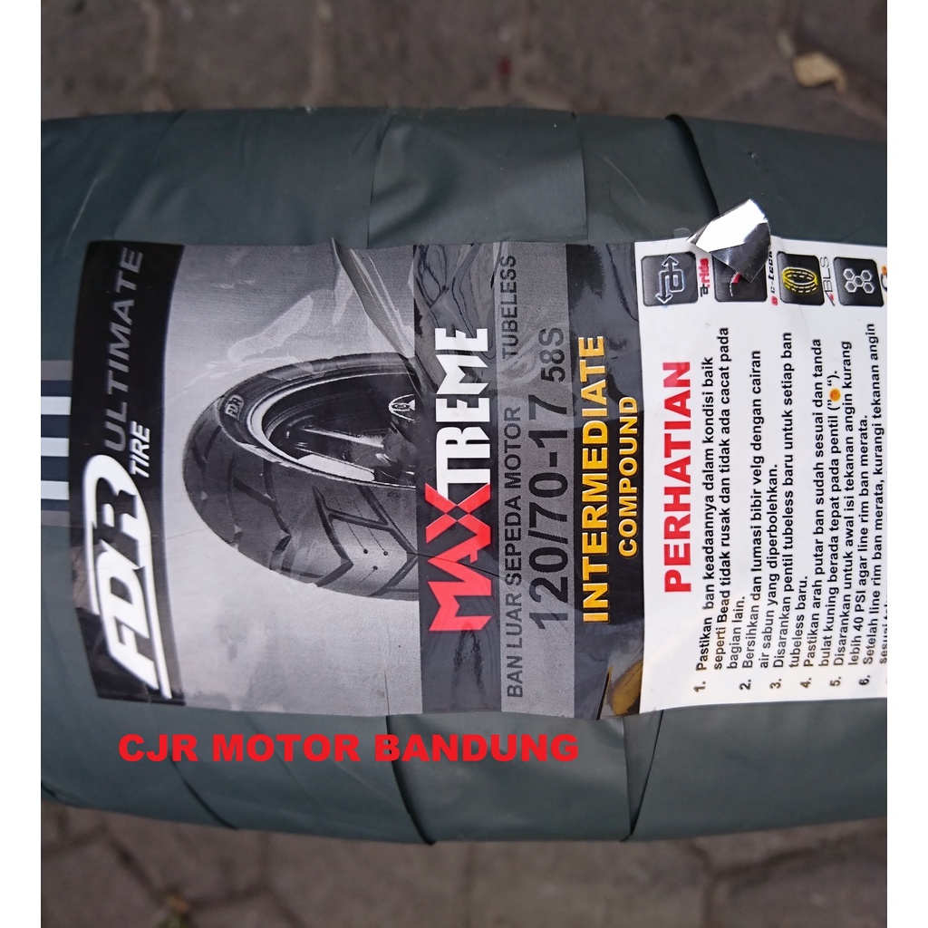 Jual FDR ULTIMATE MAXTREME 120/70 ring 17 Ban Motor Supermoto Semi ...
