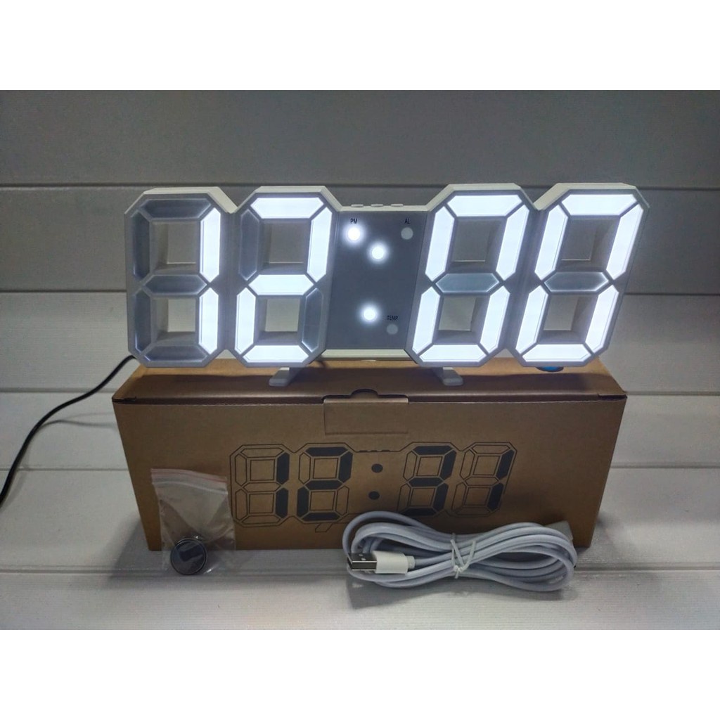 Jual INFY - JAM DINDING DIGITAL LED/JAM MEJA-ALARM-SUHU/JAM 3D BESAR ...