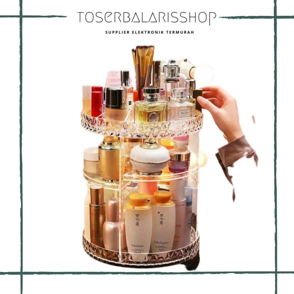 Jual RAK COSMETIC/RAK KOSMETIK PUTAR 360 DERAJAT | Shopee Indonesia