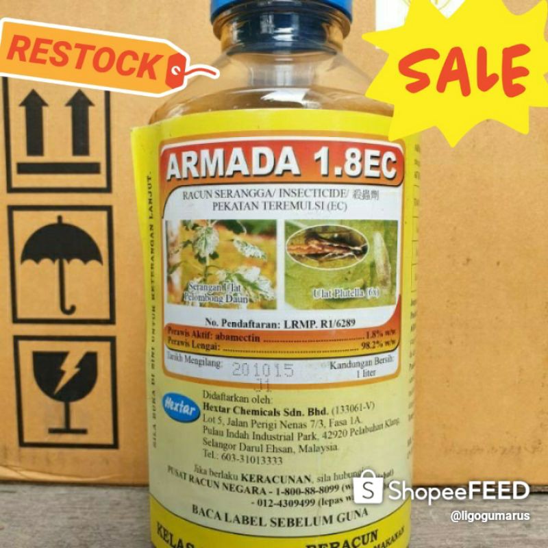 Jual ARMADA 1.8 EC ABAMECTIN HEXTAR MALAYSIA 1 Liter INSEKTISIDA ...
